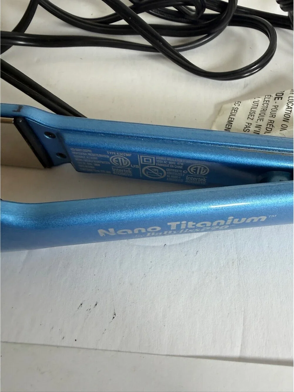 BaBylissPRO Nano Titanium Hair Straightener Blue S-8